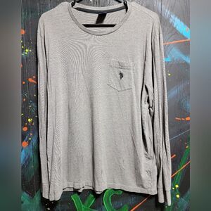 U.S. Polo Pocketed Long Sleeve T-Shirt SZ L #110‎